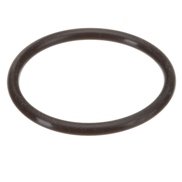 A black round O-ring with a white background.