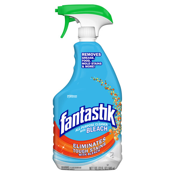 SC Johnson Fantastik® 308685 32 oz. All Purpose Spray Cleaner with Bleach - 8/Case