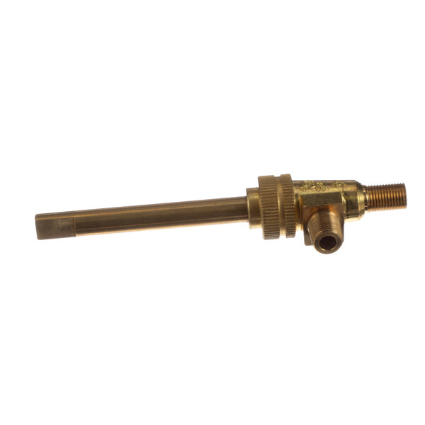 A Vulcan brass gas valve with a long metal stem.
