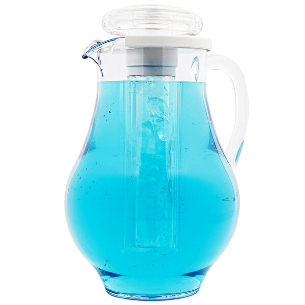 Tablecraft 328 3 Qt. Polycarbonate Pitcher with Ice Core