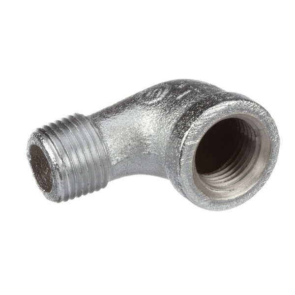 A Groen 90 degree elbow pipe fitting with a threaded end.