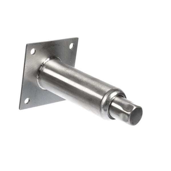 A stainless steel Vulcan leg pole with screws.