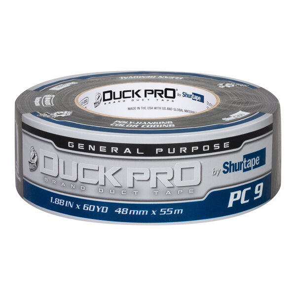 Shurtape Black Duct Tape 2" x 60 Yards (48 mm x 55 m) - General Purpose High Tack