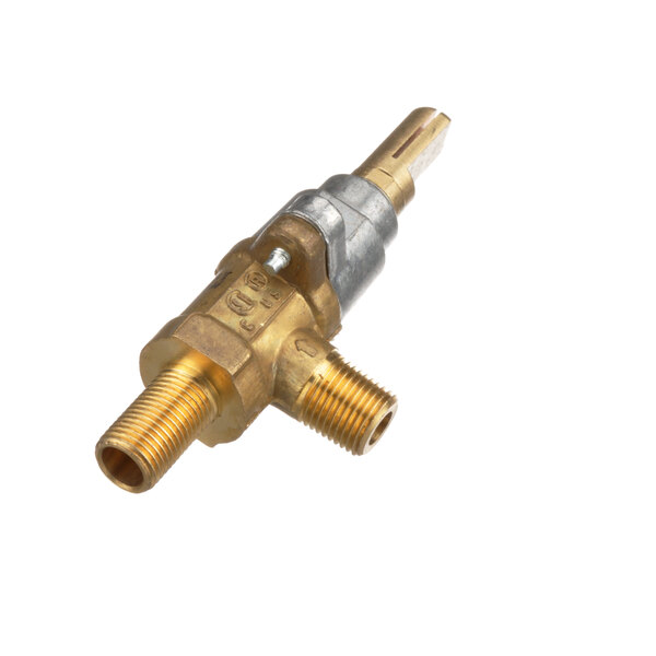 A brass and silver Garland open burner valve.