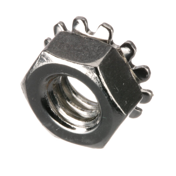 A Vulcan NS-046-52 nut with a metal ring on top.