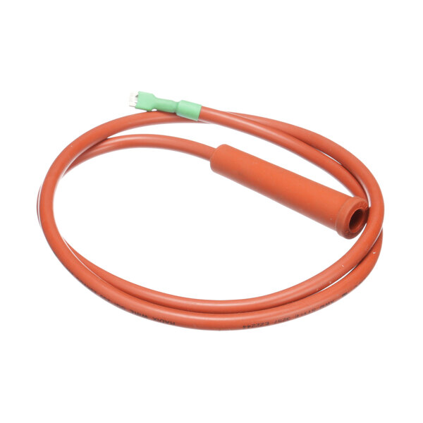 An orange Doyon Baking Equipment ignition wire with green wires.