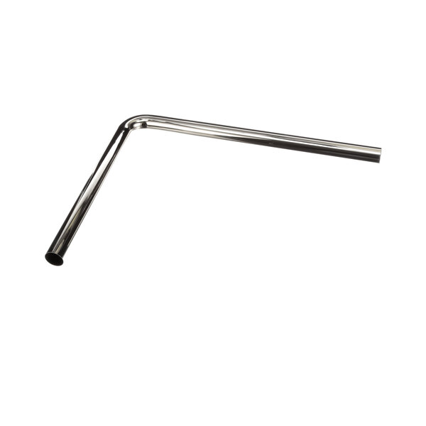A metal bent tube with a curved handle on it.