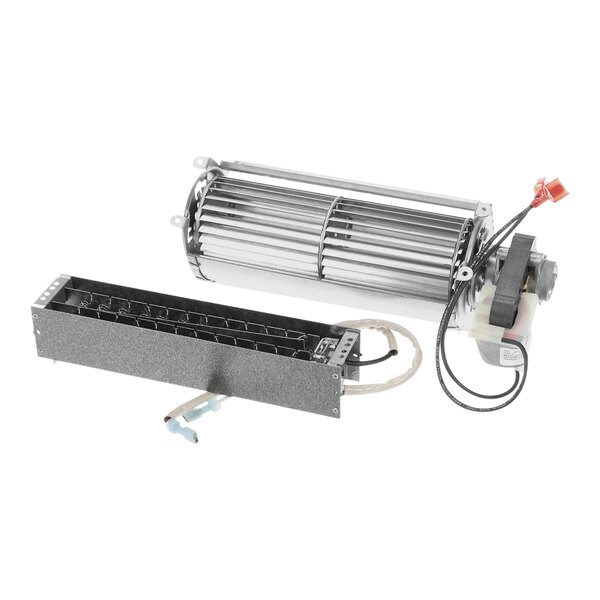 A Multiplex holding cabinet element kit with a fan and a wire attached to it.