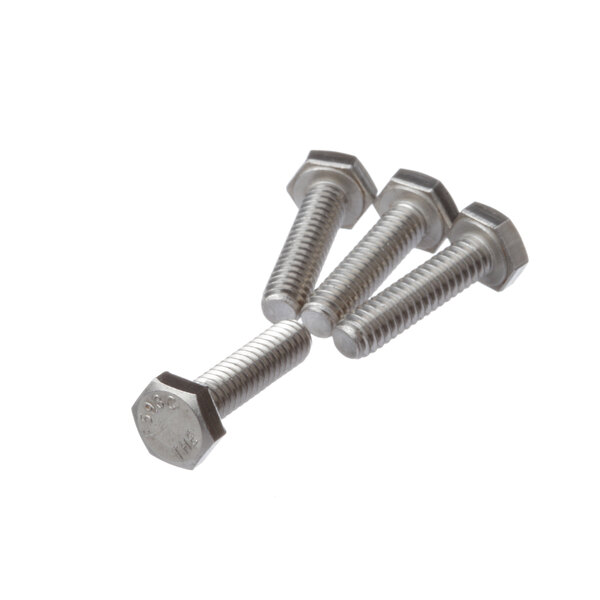 A group of Manitowoc Ice hex head screws with hexagons.