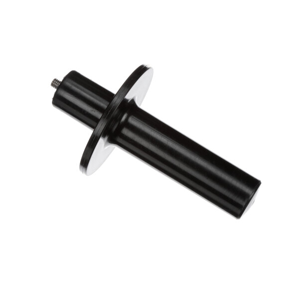 A black metal Globe handle end weight with a screw.
