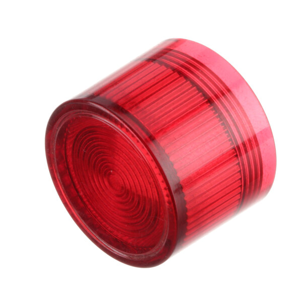 A close-up of a red Stero lens.
