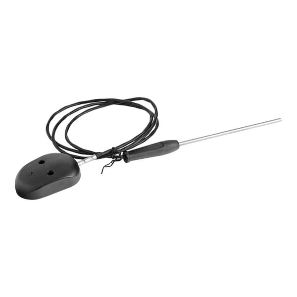 A black meat probe cord with a black handle.