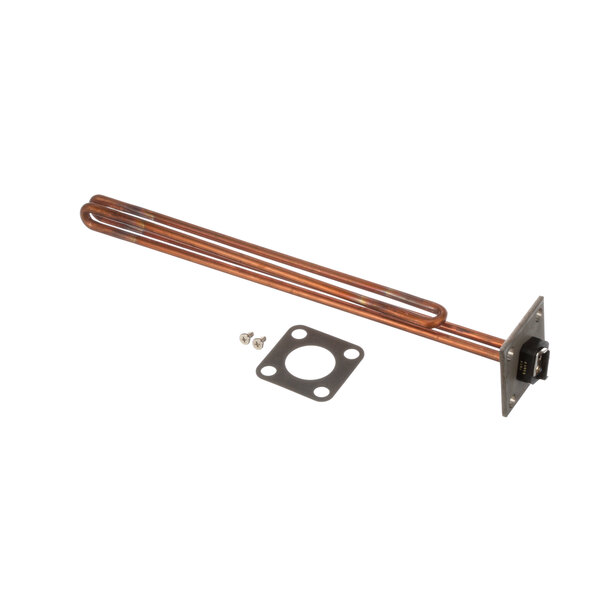 A copper Hatco booster heater element with electric heating coils.