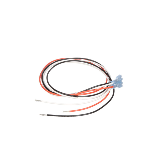 A Beverage-Air wire harness with a white and red wire.