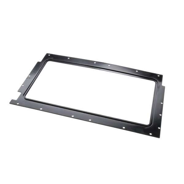A black rectangular frame with holes.
