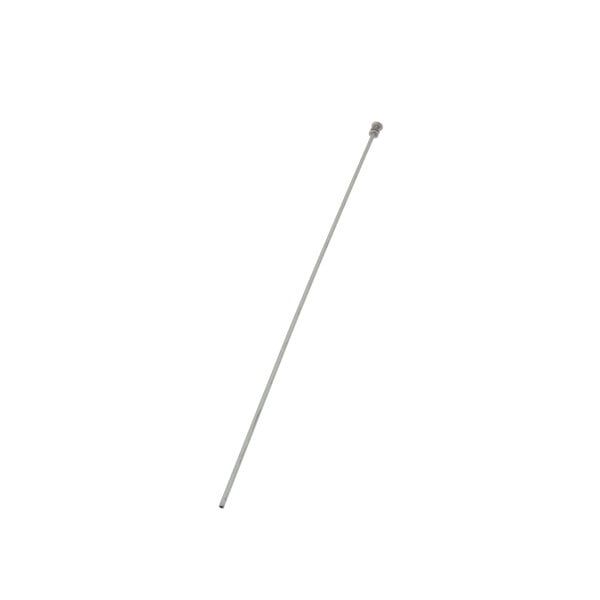 A long white metal rod with a thin tip.
