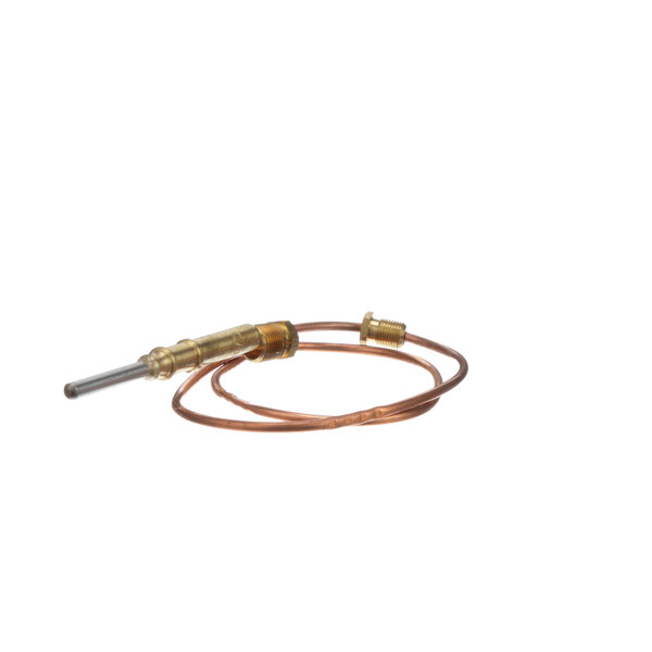 A copper wire with a metal tip and a brass connector.