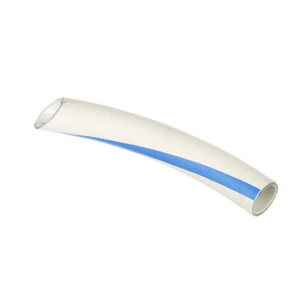 A white and blue tube with a blue stripe.
