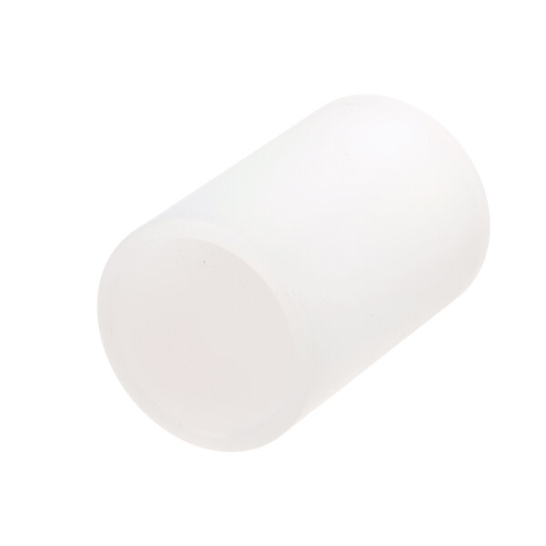 A white cylinder with a round top on a white background.