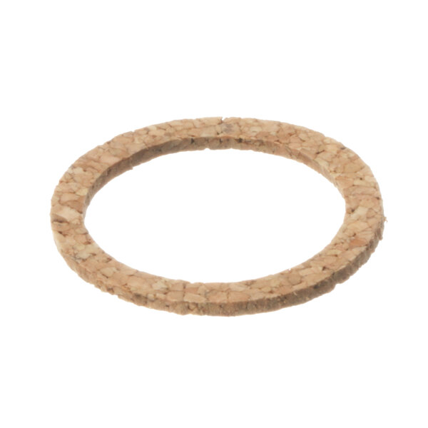 A round brown cork Vulcan gasket with a white background.