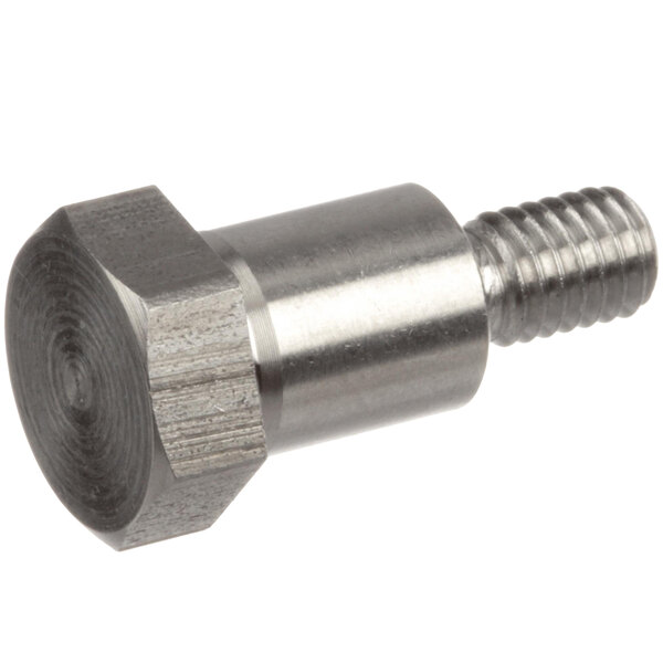 A stainless steel threaded Franke screw.