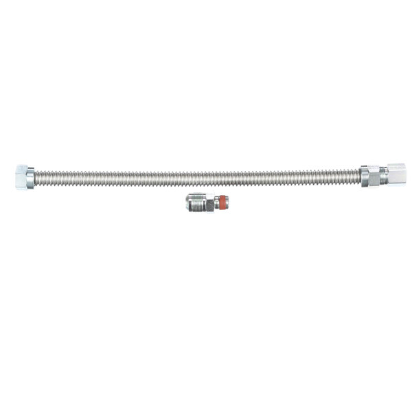 A stainless steel Vulcan Flex Tube with hose clamps.