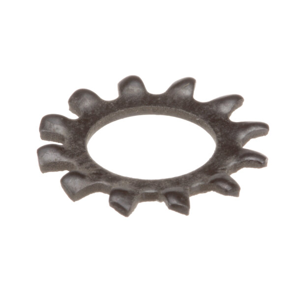 A close-up of a black Hobart lock washer.