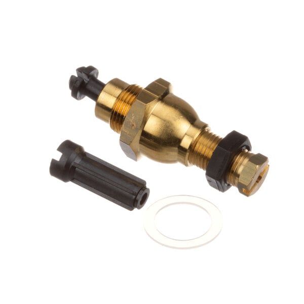 A brass and black Franke Bypass Pump Fluid-O-Tec.
