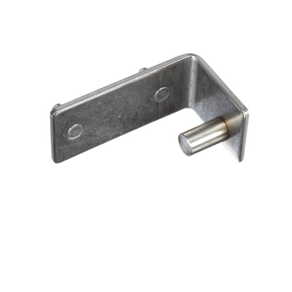 A Vulcan hinge with metal corner pieces and a round metal rod.