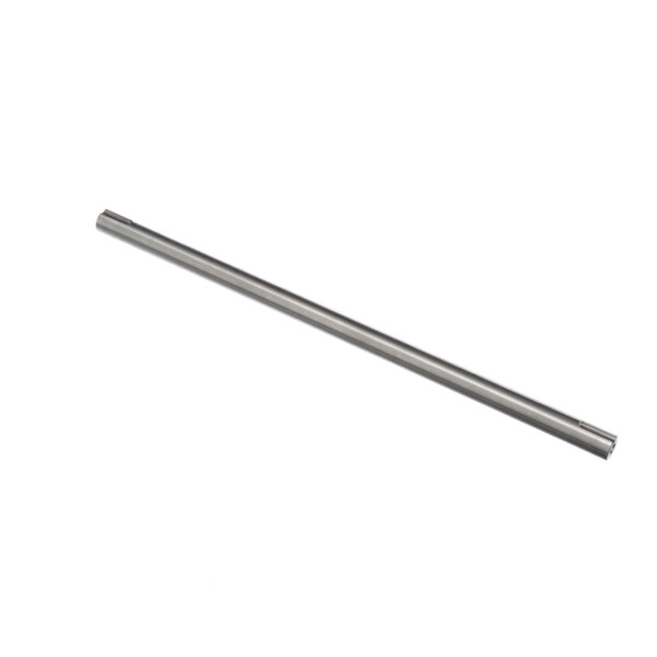 A stainless steel rod on a white background.