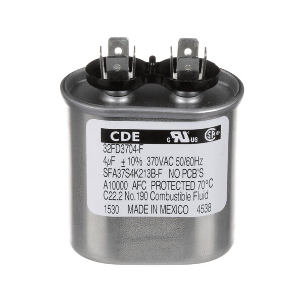 An Accutemp ATR-CAP capacitor with two wires on it.