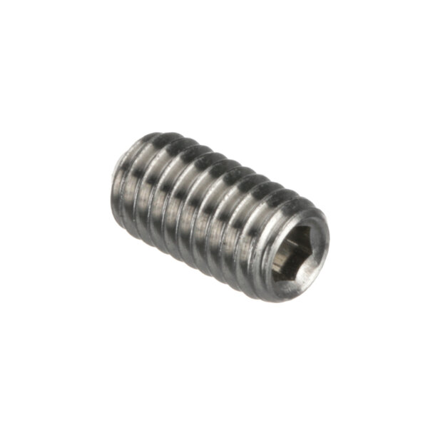 A close-up of an Insinger aluminum screw with a stainless steel thread.