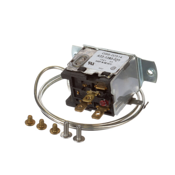 A Kold-Draft thermostat kit with screws and nuts.