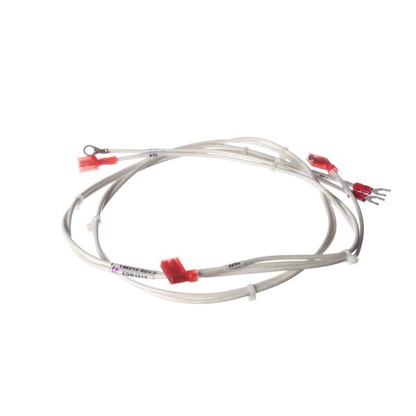 A Groen white cable with red wires and a red plug.