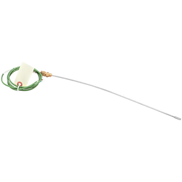 A Doyon Baking Equipment MEC0309 thermocouple with a green and white cable and a green and white wire.