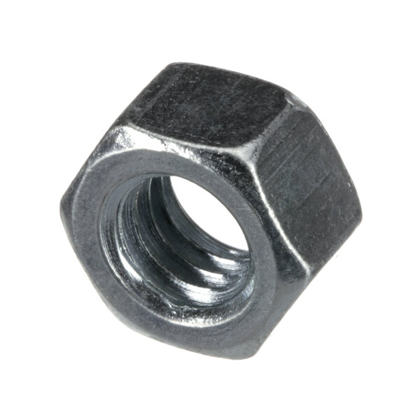 A close-up of a Hobart 3/8-16 hex nut.