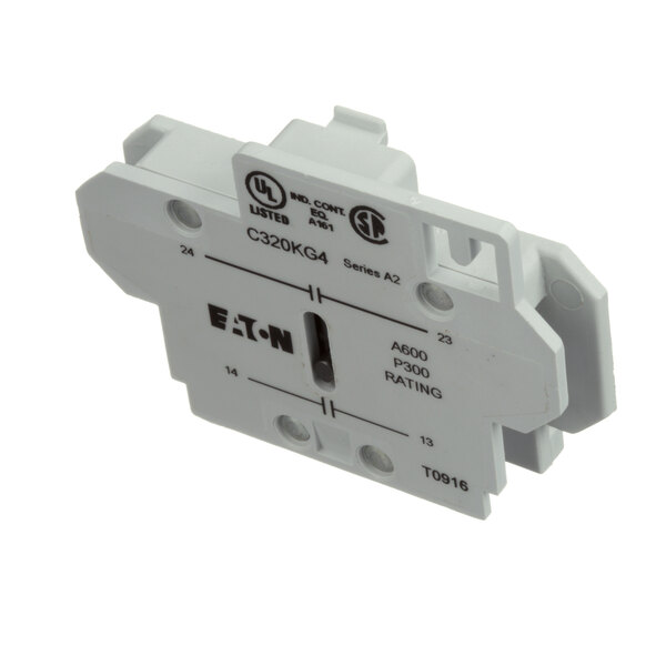 A white Stero contactor with two terminals and black text.