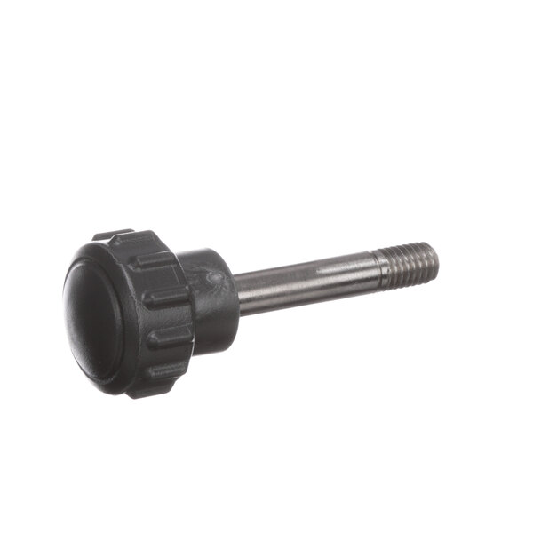 A black plastic knob with a screw on the end.