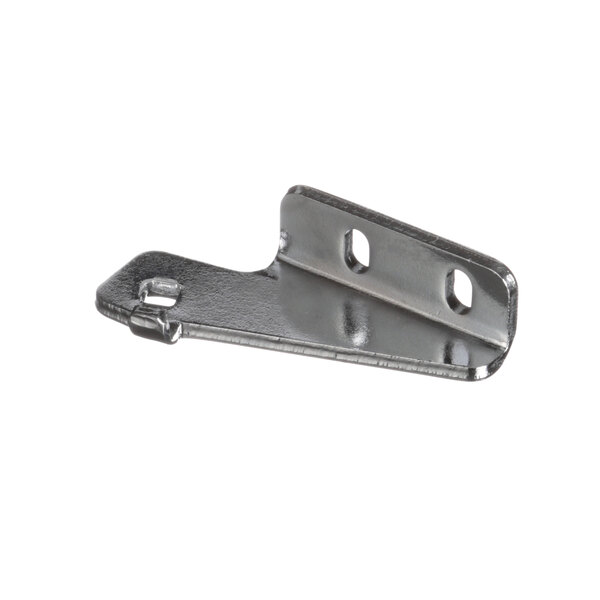 A close-up of a Kelvinator metal hinge bracket with holes.
