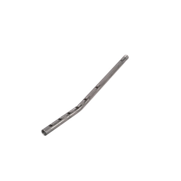 A metal rod with a long handle and holes on the end.