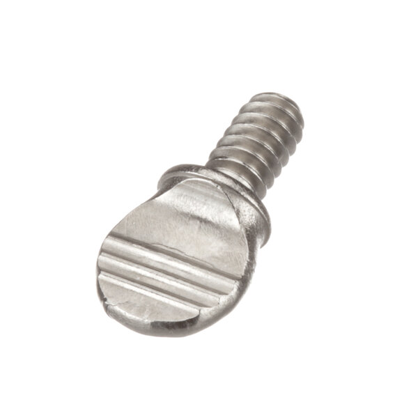A close-up of a Randell thumb screw with a metal handle.