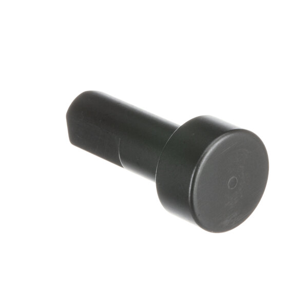 A black plastic lock pin for a Henny Penny fryer on a white background.