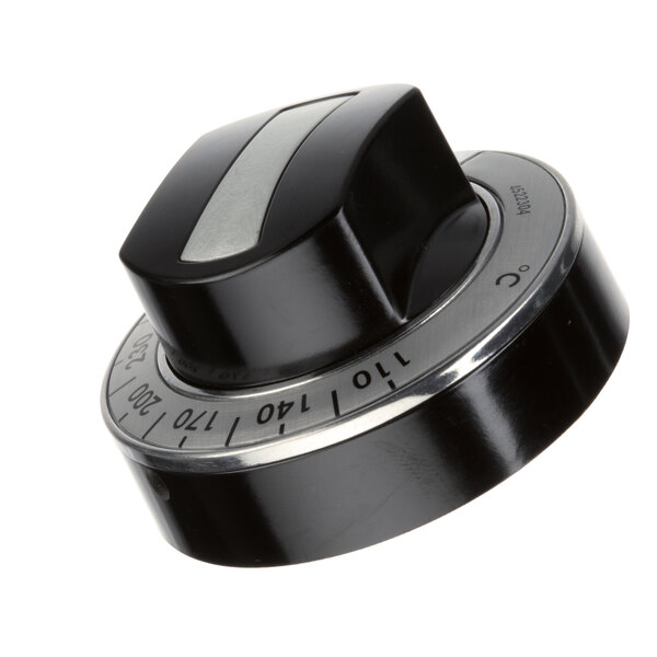 A black and silver knob with white text for "US Range 4524669" on a white background.