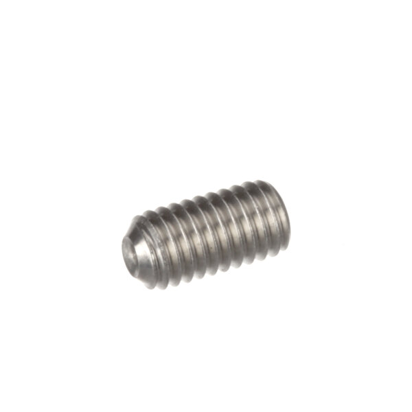 A close-up of a Cleveland stainless steel hex socket head screw with a small hole.