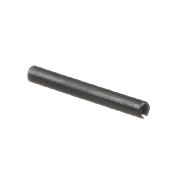 A close-up of a black metal Hobart rollpin.