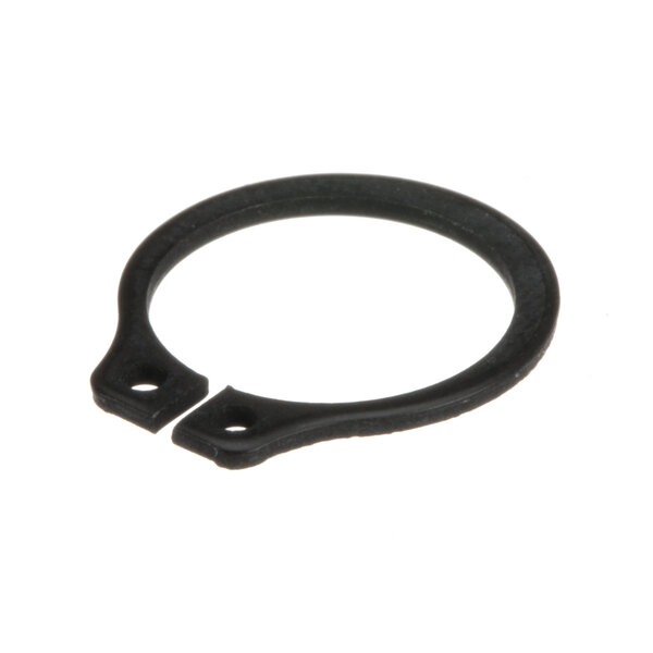 A black rubber Hobart retaining ring with a hole in the middle.