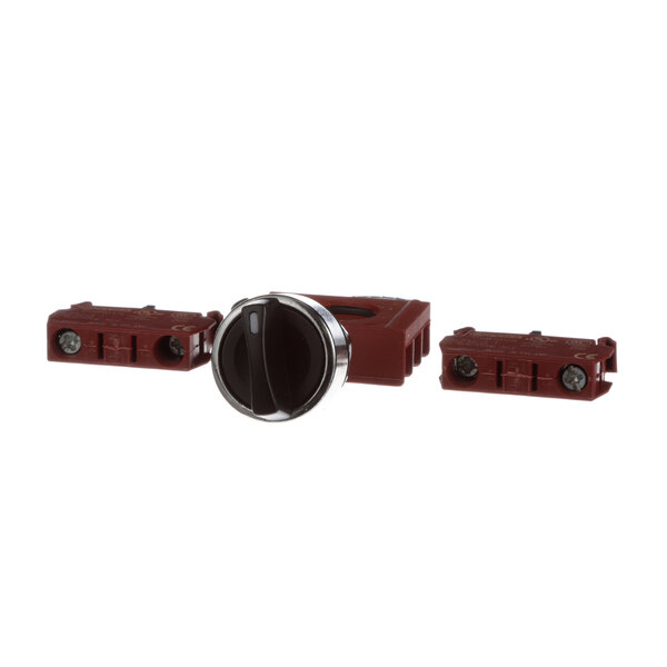 A set of three red and black Middleby Marshall 46522 switches.