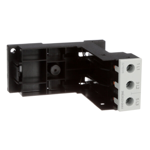 A black plastic Hobart overload mount with two wires.