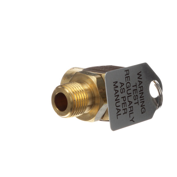 A brass Cleveland Conbraco safety valve fitting.