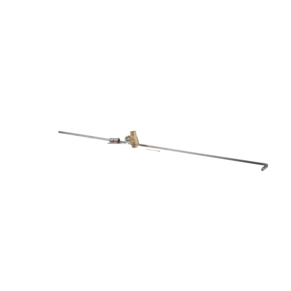 A long metal rod with a metal handle.